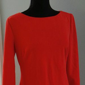 Lovely deep orange ruffle bottomed dress